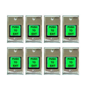 Pack of 8 green request to exit buttons - VIS-7000 Visionis