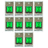 Pack of 10 green push to exit buttons - VIS-7000 Visionis