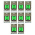 Pack of 10 green push to exit buttons - VIS-7000 Visionis
