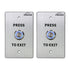 Pack of 2 weatherproof push to exit button with stainless steel and LED indicator - Visionis VIS-7001