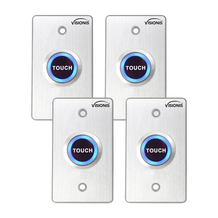 Pack of 4 Touch Request To Exit Button For Door Access Control - VIS-7005 Visionis