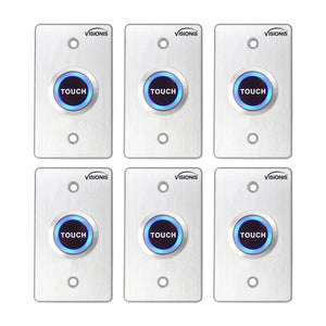 Pack of 6 Touch Request To Exit Button For Door Access Control - VIS-7005 Visionis