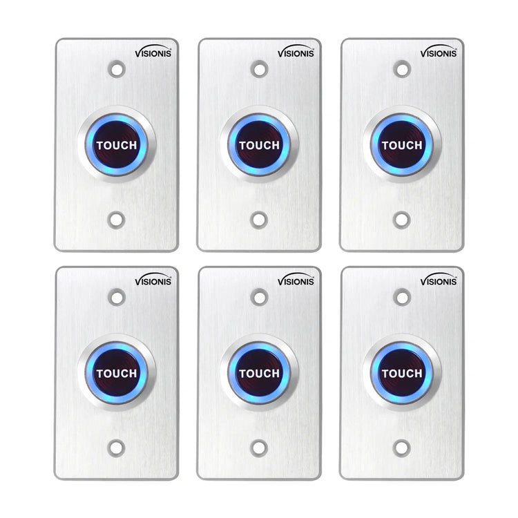 Pack of 6 Touch Request To Exit Button For Door Access Control - VIS-7005 Visionis