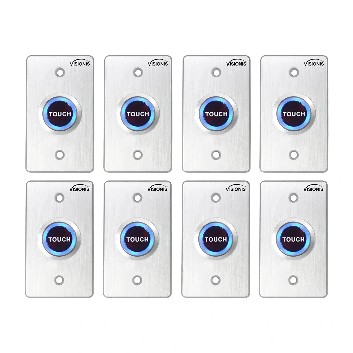 Pack of 8 Touch Request To Exit Button For Door Access Control - VIS-7005 Visionis