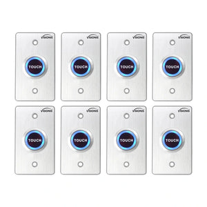 Pack of 8 Touch Request To Exit Button For Door Access Control - VIS-7005 Visionis