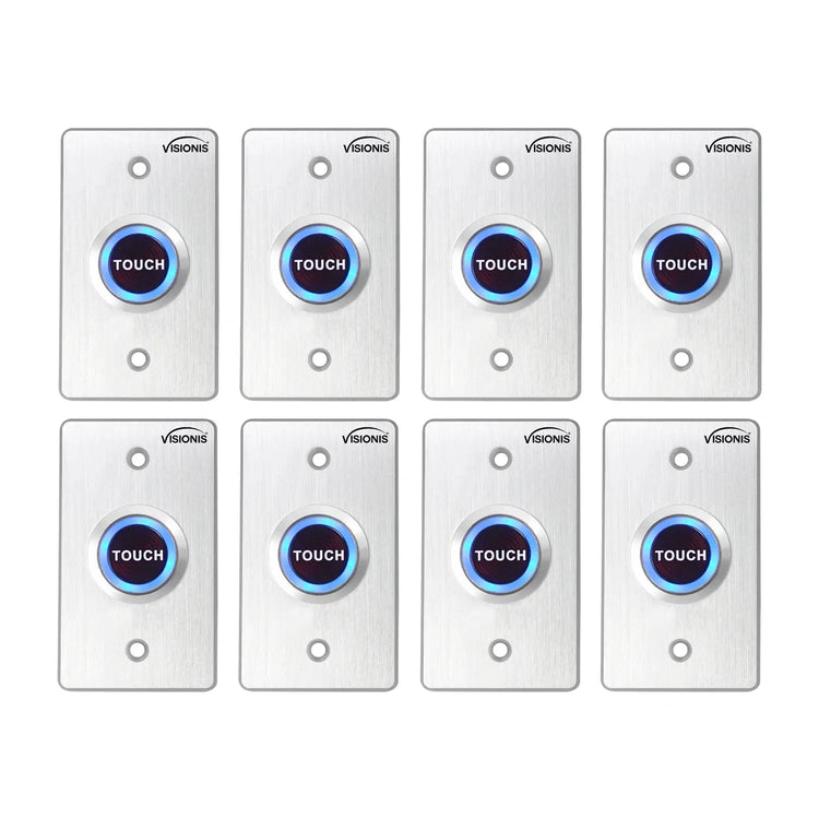 Pack of 8 Touch Request To Exit Button For Door Access Control - VIS-7005 Visionis