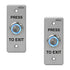 Pack of 2 Push to exit buttons. Weatherproof and stainess steel