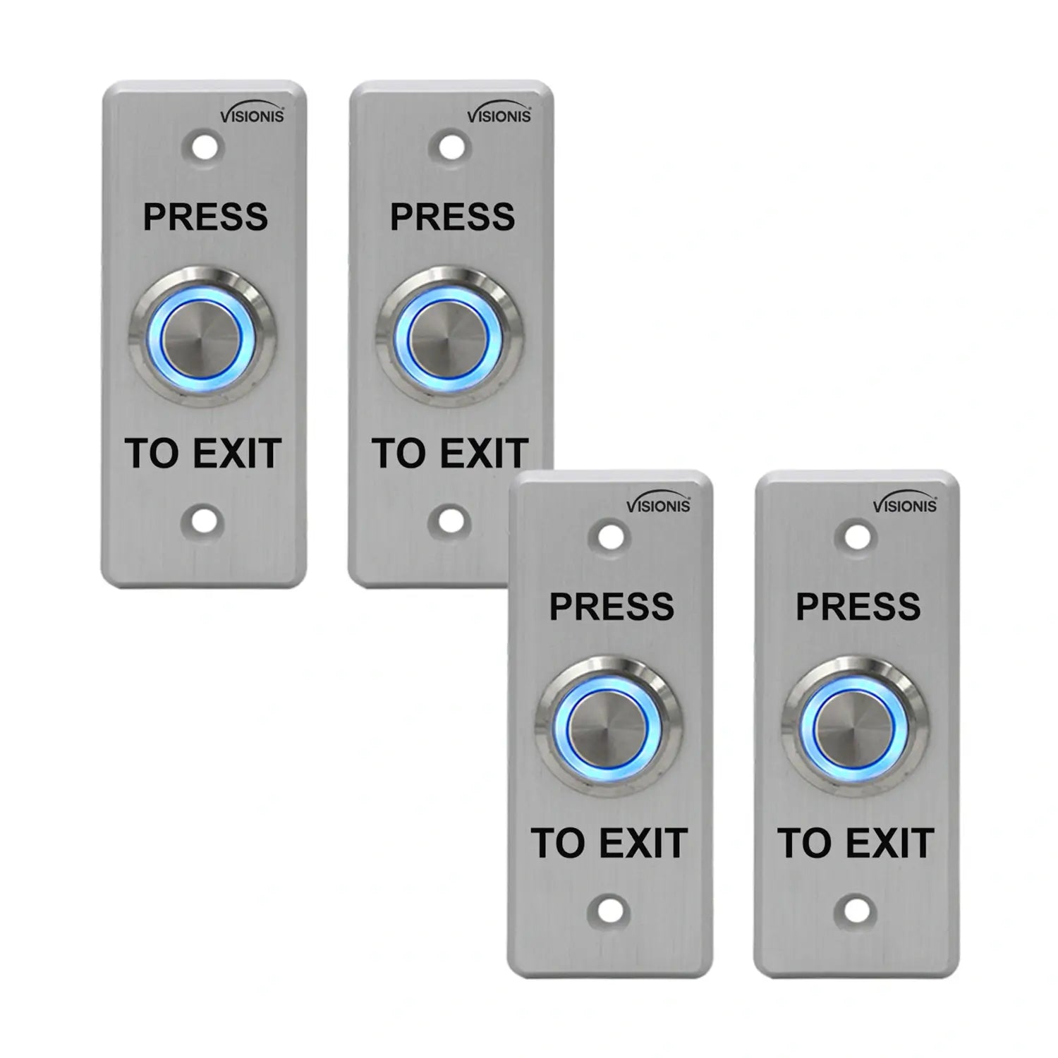 Pack of 4 Push to exit buttons. waterproof and stainess steel