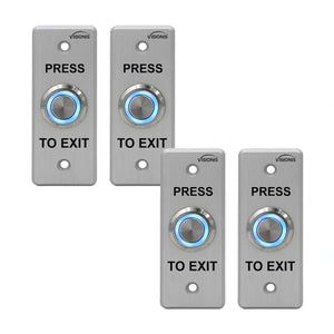 Pack of 4 Push to exit buttons. waterproof and stainess steel