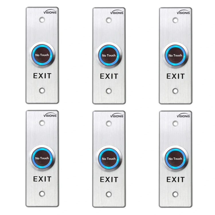 Pack of 6 No Touch Request To Exit Button with Timer Delay VIS-7028 - FPC-7563 Visionis