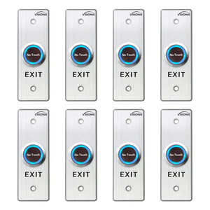 Pack of 8 No Touch Request To Exit Button with Timer Delay VIS-7028 - FPC-7564 Visionis