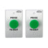 Pack of 2 green push to exit button for door access control VIS-7032 Visionis