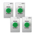 Pack of 4 green push to exit button for door access control VIS-7032 Visionis