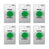 Pack of 6 green request to exit button for door access control VIS-7032 Visionis