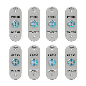 Pack of 8 request to exit button with LED Light