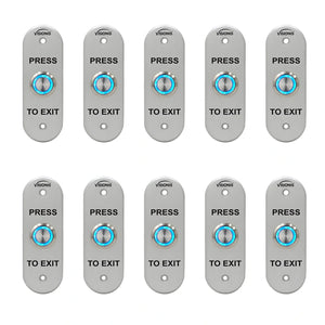 Pack of 10 push to exit button with LED Light