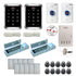 Office access control system with 1200 lbs Magnetic Door Locks, Software, push to exit button and controller - FPC-7925