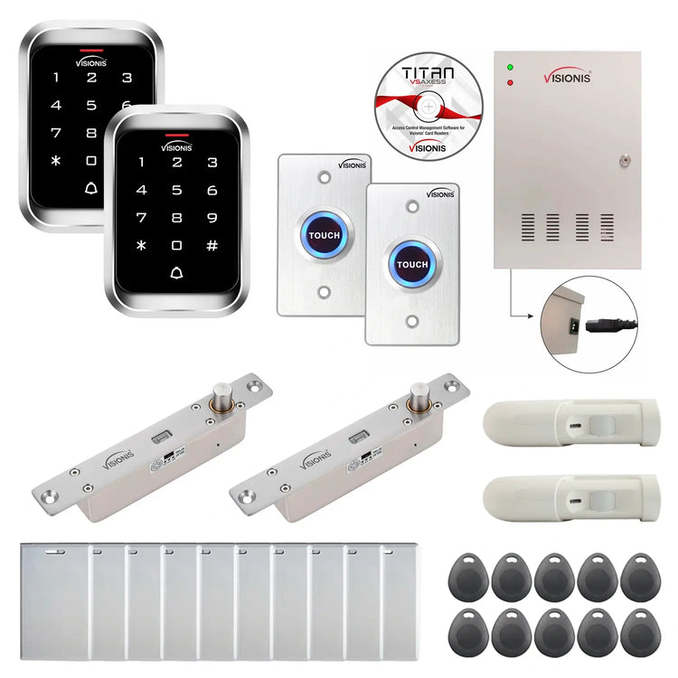 Office access control system with Electric Bolt Lock, Software, push to exit button and controller - FPC-7937