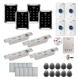 Badge access control system with Electric Bolt Lock, Software, push to exit button and controller - FPC-7953