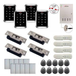Badge access control system with Electric Door Strikes, Software and controller - FPC-7956