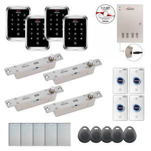 Access control security systems with Electric Bolt Lock, Software, proximity card reader and controller - FPC-7993