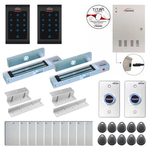Access control security systems with 300 lbs Maglocks, Software, proximity card reader and controller - FPC-8024