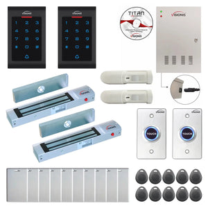 Access control security systems with 300 lbs Maglocks, Software, proximity card reader and controller - FPC-8027