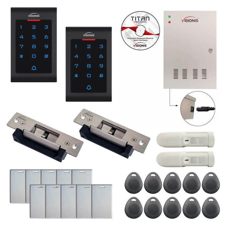 Commercial door access control systems with Electric Door Strikes, Software, proximity card reader and controller - FPC-8042