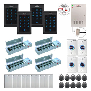 Commercial door access control systems with 1200 lbs Maglocks, Software, proximity card reader and controller - FPC-8047