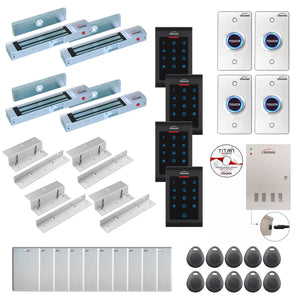 Commercial door access control systems with 300 lbs Maglocks, Software, proximity card reader and controller - FPC-8048