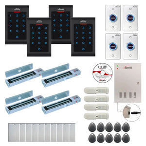 Commercial door access control systems with 600 lbs Maglocks, Software, proximity card reader and controller - FPC-8052