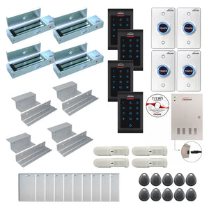 Commercial building access control systems with 1200 lbs Maglocks, Software, proximity card reader and controller - FPC-8056