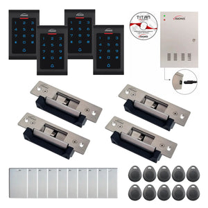 Commercial building access control systems with Electric Door Strikes, Software, proximity card reader and controller - FPC-8058
