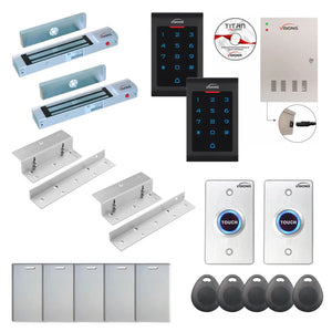 Commercial building access control systems with 300 lbs Maglocks, Software, proximity card reader and controller - FPC-8064