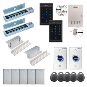 Commercial building access control systems with 600 lbs Maglocks, Software, proximity card reader and controller - FPC-8065
