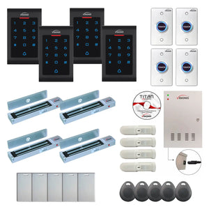 Business access control systems with 600 lbs Magnetic Door Locks, Software, card reader and controller - FPC-8092