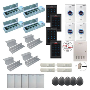 Business access control systems with 1200 lbs Magnetic Door Locks, Software, card reader and controller - FPC-8096