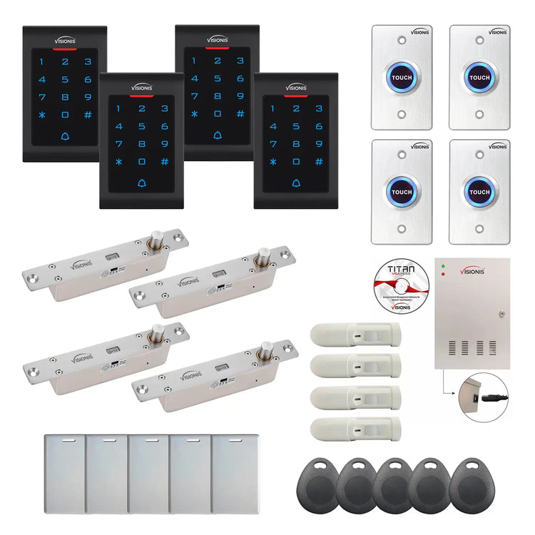 Business access control systems with Electric Bolt Lock, Software, card reader and controller - FPC-8099