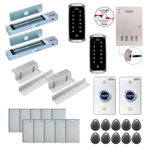 Card access control systems with 300 lbs Magnetic Door Locks, Software, card reader and controller - FPC-8128