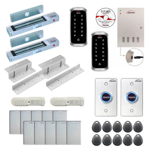 Card access control systems with 300 lbs Magnetic Door Locks, Software, card reader and controller - FPC-8134