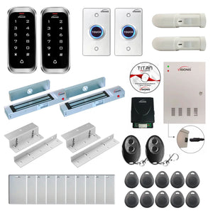 Card access control systems with 300 lbs Magnetic Door Locks, Software, card reader and controller - FPC-8140
