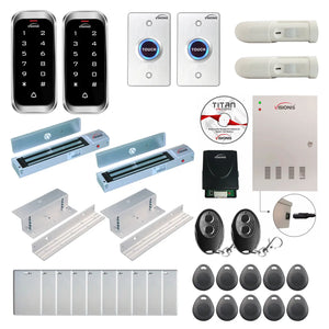 Card access control systems with 600 lbs Magnetic Door Locks, Software, card reader and controller - FPC-8141