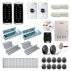 Card access control systems with 1200 lbs Magnetic Door Locks, Software, card reader and controller - FPC-8142