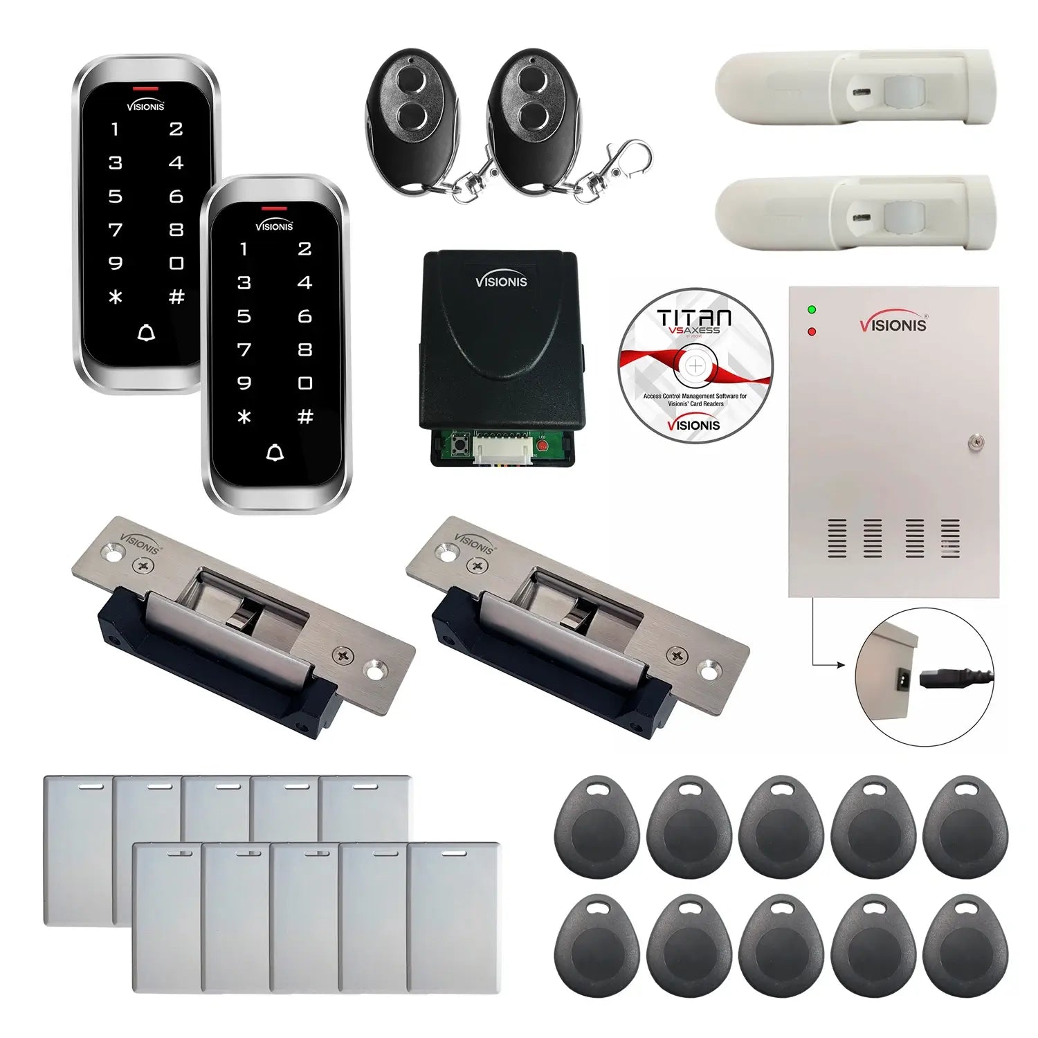 Card access control systems with Electric Door Strikes, Software, card reader and controller - FPC-8148