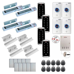 Commercial access control systems with 300 lbs Magnetic Door Locks, Software, card reader and controller - FPC-8152