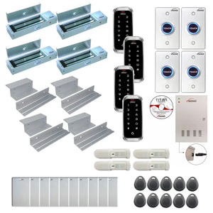 Commercial access control systems with 1200 lbs Magnetic Door Locks, Software, card reader and controller - FPC-8160