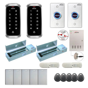 Commercial access control systems with 1200 lbs Magnetic Door Locks, Software, card reader and controller - FPC-8173