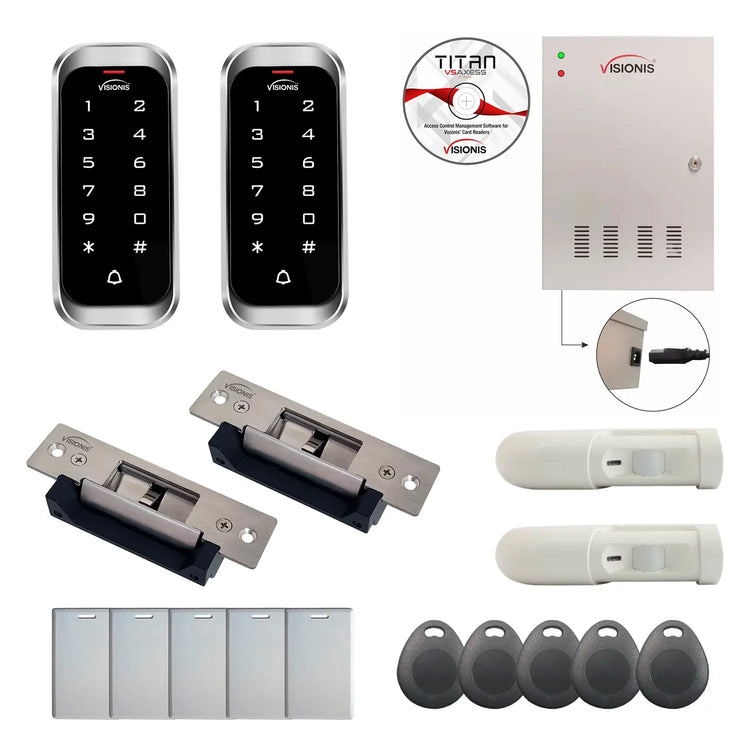 Building access control systems with electric door strike, Software, card reader and controller - FPC-8186