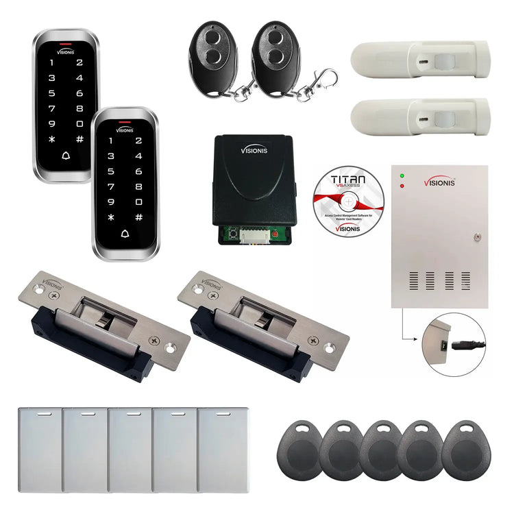Building access control systems with electric door strike, Software, card reader and controller - FPC-8188