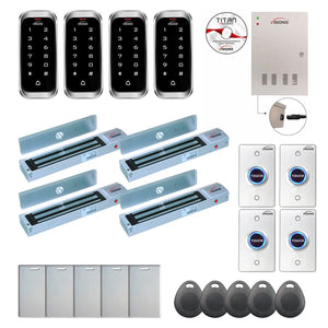 Building access control systems with 600 lbs Magnetic Door Locks, Software, card reader and controller - FPC-8190